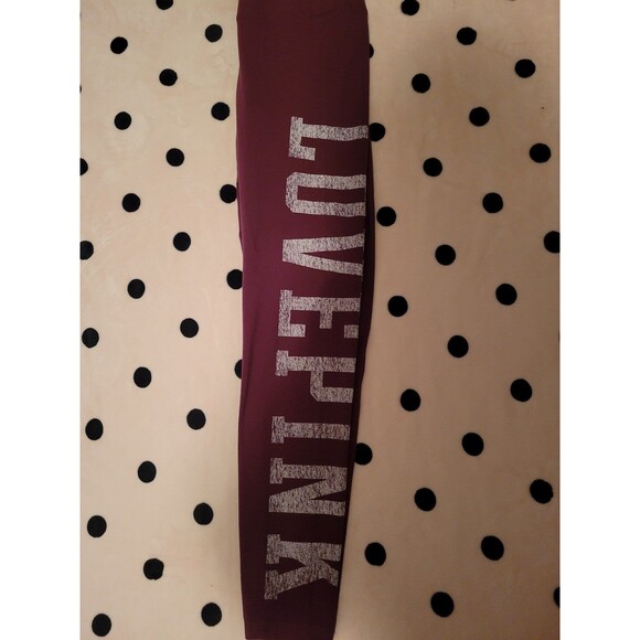 VS PINK LEGGINGS COTTON xl maroon - Picture 2 of 9